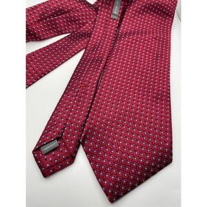 Daniel Cremieux Signature Collection Silk Tie Red Blue Geo Sevenfold Limited Ed